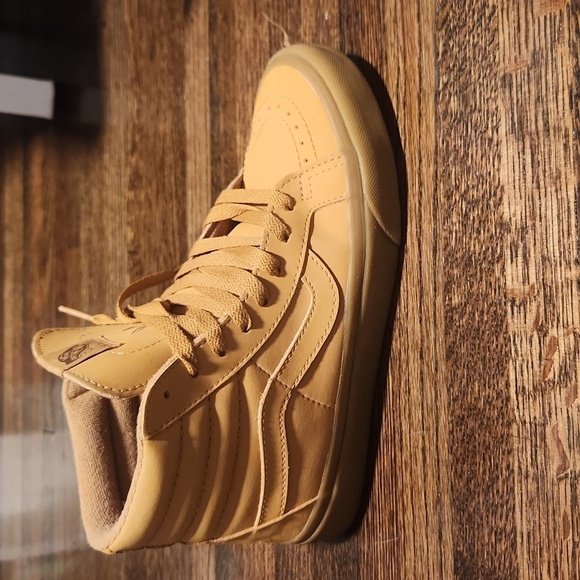 Vans Off the Wall Sk8 Hi Reissue Vansbuck Light Gum Mono Shoes - Picture 8 of 9